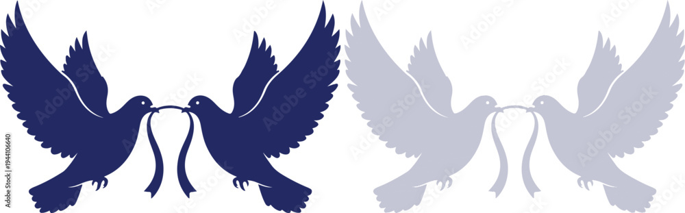 Obraz premium Happy friendship day wishes with symbolic birds representing unity and togetherness