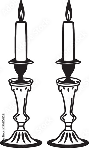 silhouette of a candle