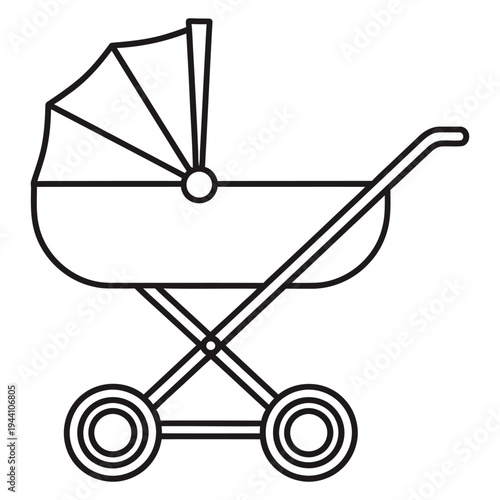 Vector baby stroller icon