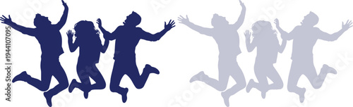 Celebrate happy friendship day with friends jumping in joy and togetherness