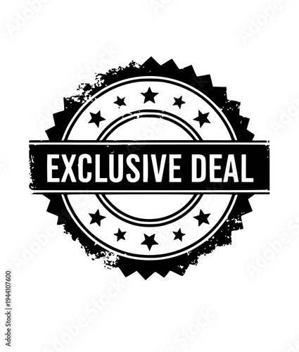 Exclusive Deal Stamp - Special Offer Badge with Grunge Texture for Promotions and Sales