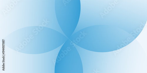 Abstract blue gradient background featuring a symmetrical four-petal floral or clover-like shape radiating from the center.