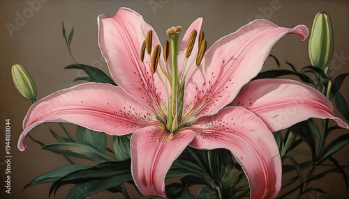 pink lily flower