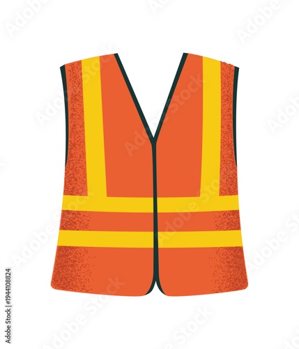 High Visibility Safety Vest. Reflective Yellow Personal Protective Equipment (PPE) for Construction Workers and Site Safety.