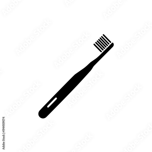 Toothbrush icon logo design. Dental brush sign and symbol. Toothbrush icon. Dental care and oral hygiene tool.