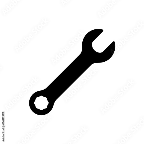 Socket wrench icon logo design. Ratchet tool sign and symbol. Socket wrench icon. Mechanic auto repair service equipment.
