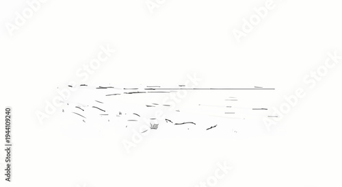 Abstract illustration of sparse lines and shapes against a white background