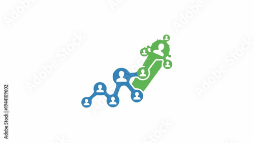 Stylized People Icons in Gradient Formation.