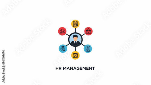 HR Management Logo Design Elements.