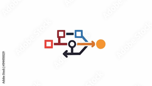 Flowchart Process Diagram Symbols Icons.