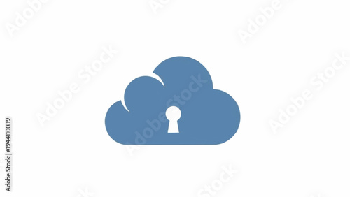 Cloud with a keyhole icon.