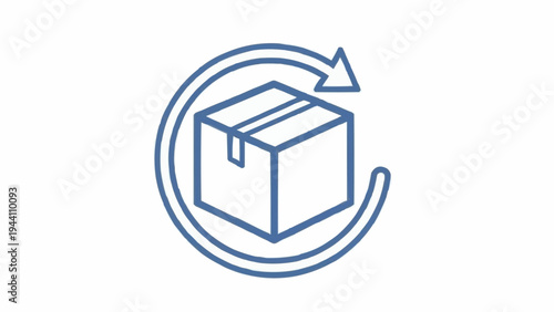 Package Delivery Service Icon Symbol.