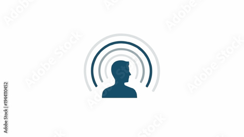 Silhouette of a human head profile.