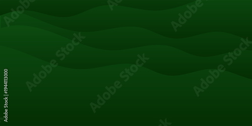A minimalist dark forest green background featuring elegant, layered organic waves. This versatile vector-style texture is perfect for modern presentations,