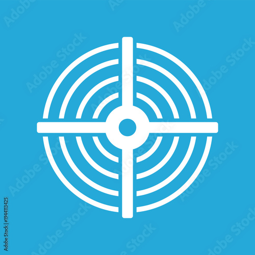 WiFi signal icon isolated on blue background flat design vector illustration