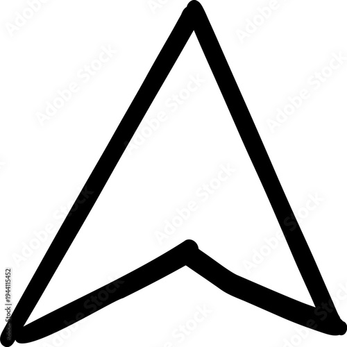 Mouse cursor arrow doodle, hand drawn pointer, click button. Hand drawn finger click. 