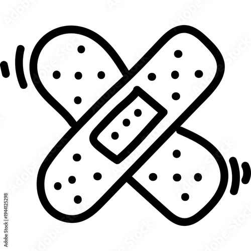 Hand-Drawn Band-Aid Icon