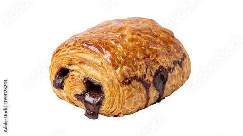 Bild auf Leinwand Golden-brown pain au chocolat, a delicious French pastry with rich melted chocol