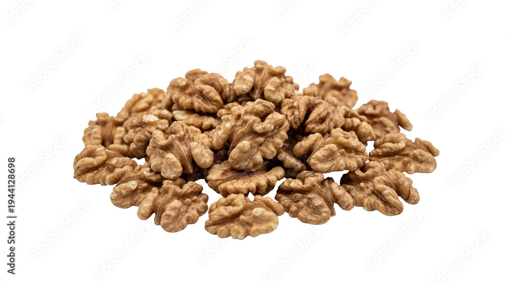 Obraz premium A delicious pile of healthy shelled walnuts, rich in nutrients and flavor, perfectly isolated PNG for culinary and snack designs