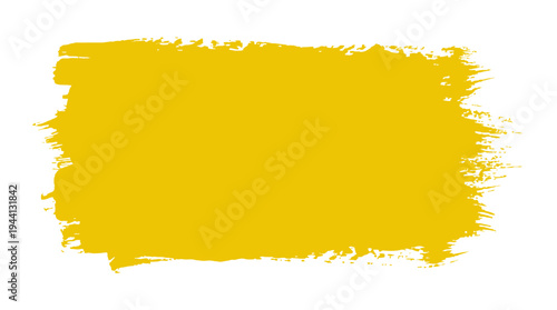 Vibrant yellow paint splash on a white canvas, symbolizing creativity and artistic expression