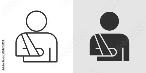 Injury Icon representing physical harm, accidents, medical treatment, first aid, and health care for wounds or trauma.
