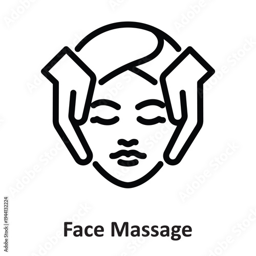  Face Massage Vector icon which can easily modify or edit