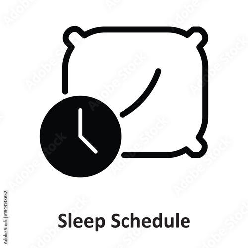 Sleep Schedule Vector icon which can easily modify or edit