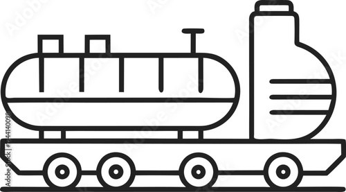 Oil Tanker Vector Icon