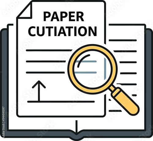 Paper cutiation concept illustration