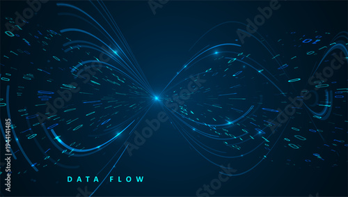 Abstract big data visualization. Big data code representation. Graphic concept for your design