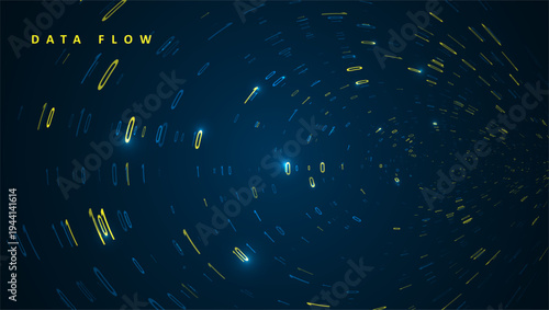 Abstract big data visualization. Big data code representation. Graphic concept for your design