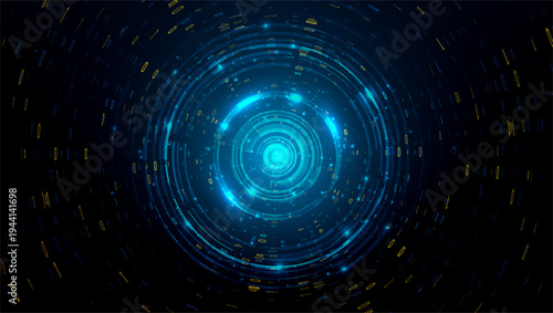 Abstract big data visualization. Big data code representation. Graphic concept for your design