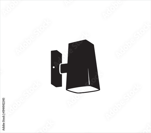 Modern wall mounted outdoor floodlight fixture with adjustable bracket design