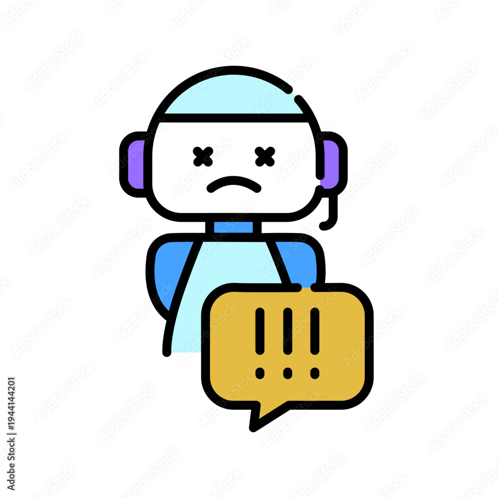 Fototapeta premium AI Hallucination Icon Professional UI Symbol for Artificial Intelligence Error,