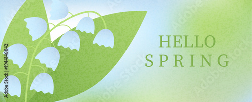 Hello spring! Vector illustration of lily of the valley. Design for wallpapers, posters, banners, postcards, printed materials, websites, and packaging.