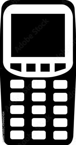 QR code scanner icon in black flat style featuring barcode reader, scanning device, digital sensor, POS technology, retail equipment and automation synonym elements for payment systems