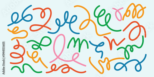 Colorful handwritten letters forming a word cloud