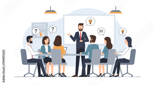 Business Meeting with Presentation and Discussion.