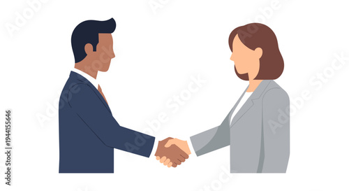 Business People Shaking Hands Agreement.