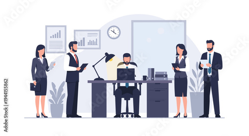 Business Professionals Working Together Office 2.