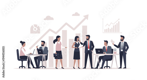 Business Team Discussing Financial Growth 1.