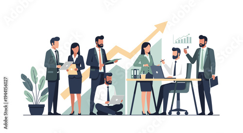 Business Team Discussing Financial Growth 2.