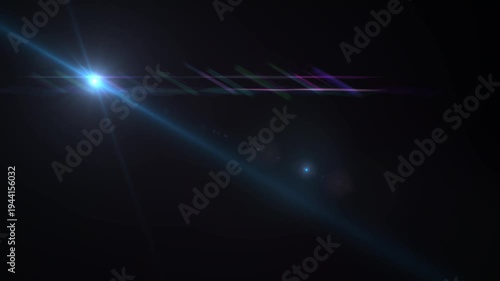 optical lens flares with spotlight cinematic lens