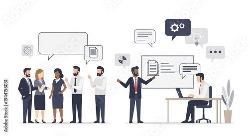 Business Team Discussing Project Ideas.