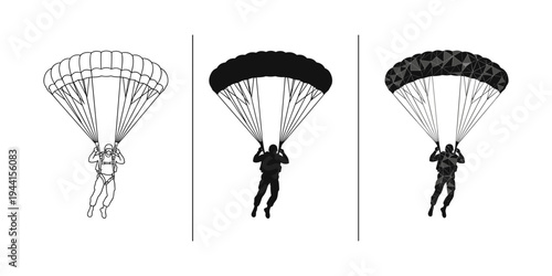 Parachutist Descending