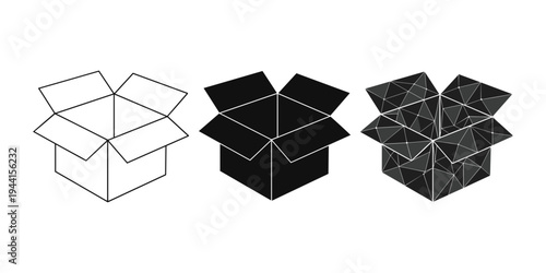 Open Cardboard Box Variations