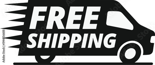 Free delivery and car service icon vector illustration sign