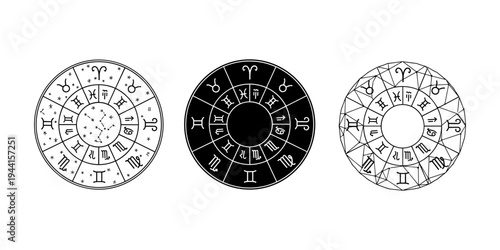 Zodiac Wheel Symbols