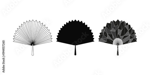 Three Folding Fans