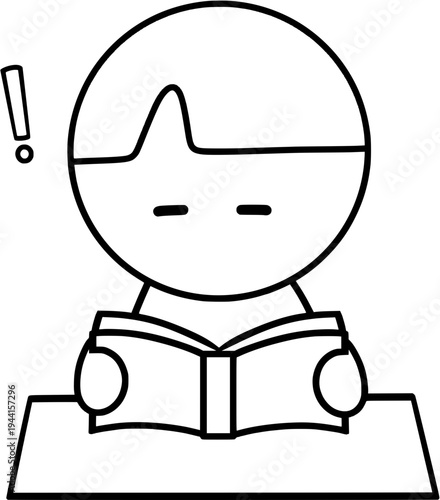 Person Holding a Book with Exclamation Mark